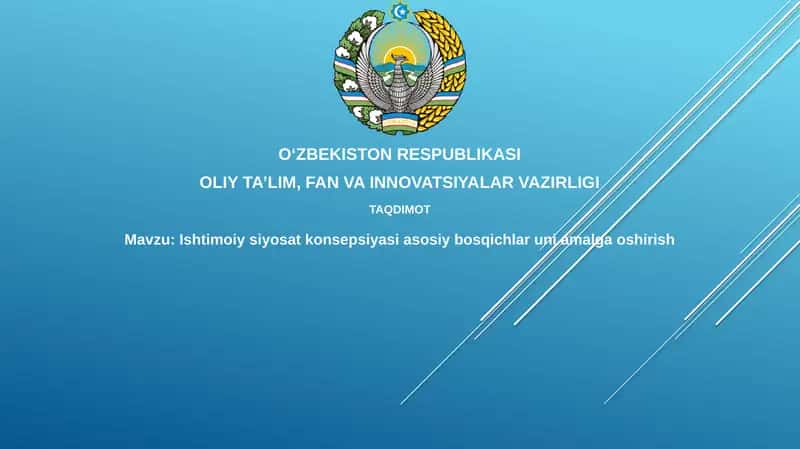Ishtimoiy siyosat konsepsiyasi asosiy bosqichlari