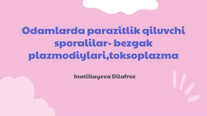 Bezgak plazmodiylarining parazitlik mexanizmlari