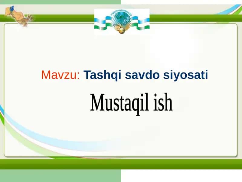 Tashqisavdosiyosati