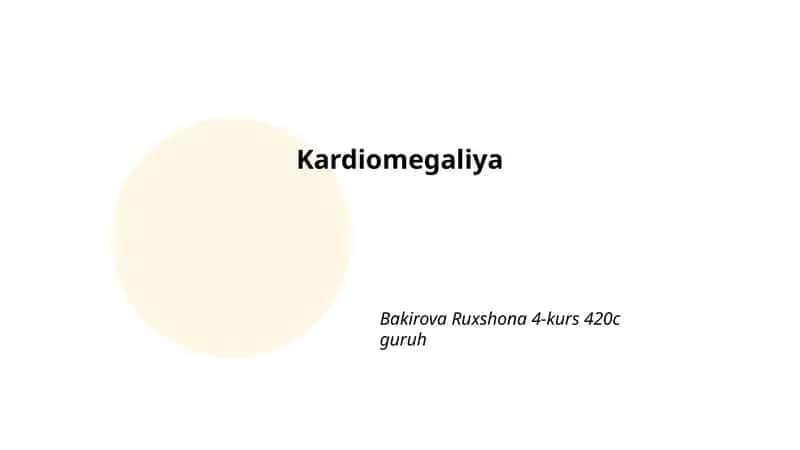 Kardiomegaliya