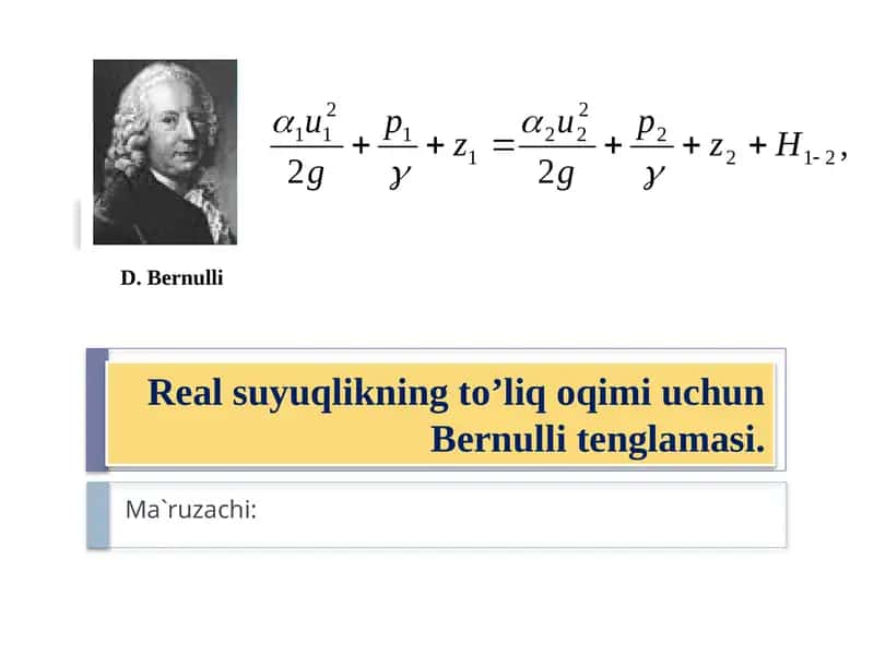 Bernulli tenglamasi