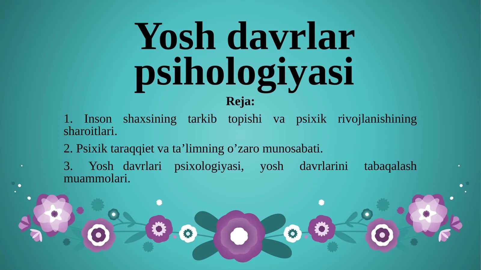 Yoshdavrlarpsihologiyasi