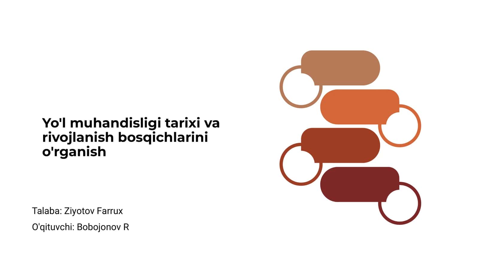 Yo'l muhandisligi tarixi va rivojlanish bosqichlarini o'rganish
