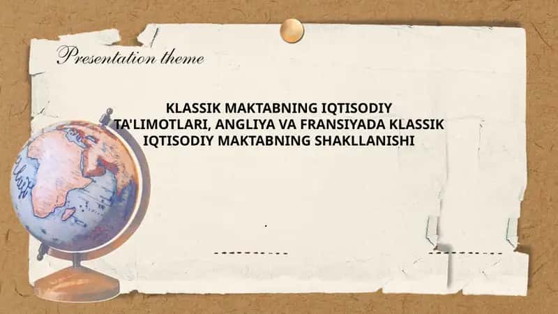 Klassik Maktabning Iqtisodiy Ta'limotlari