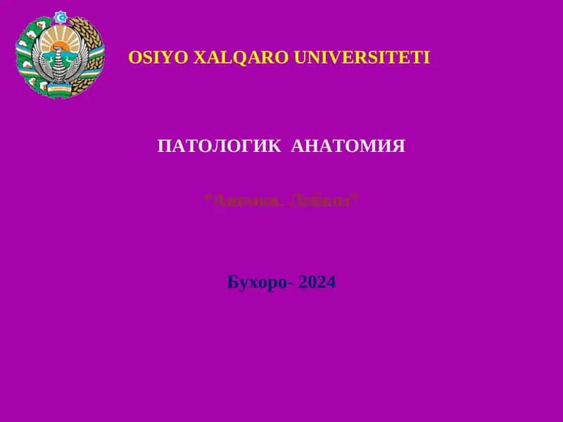 Leykoz anemiya