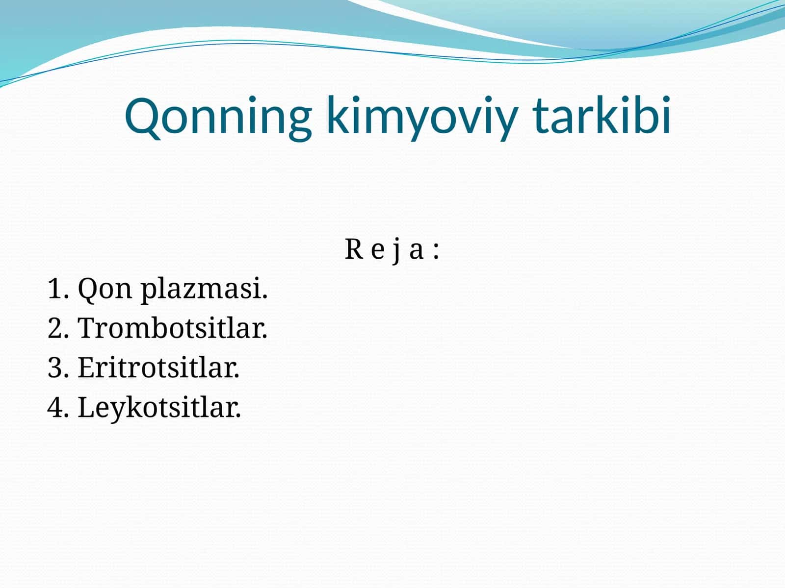 Qonning kimyoviy tarkibi
