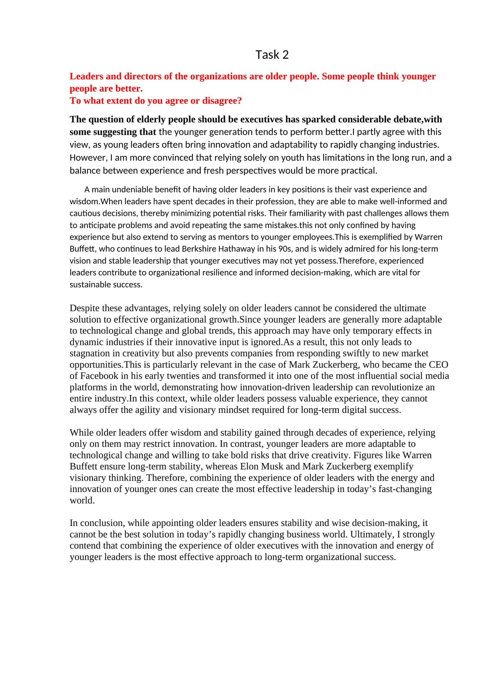 Leaders and directors of organizations