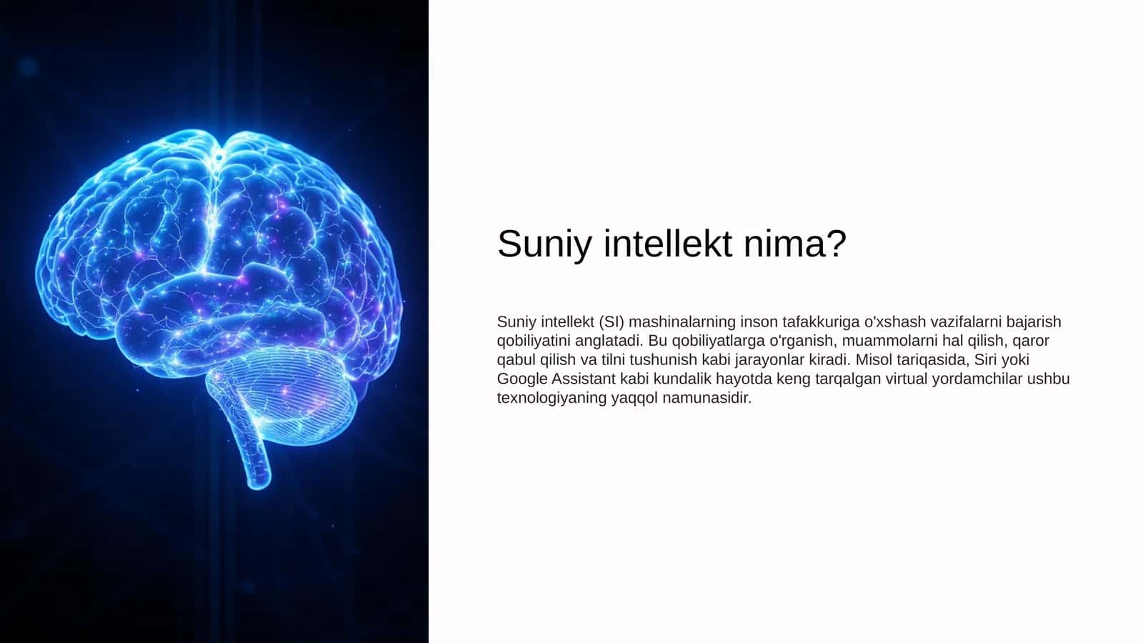 Suniy intellekt nima?