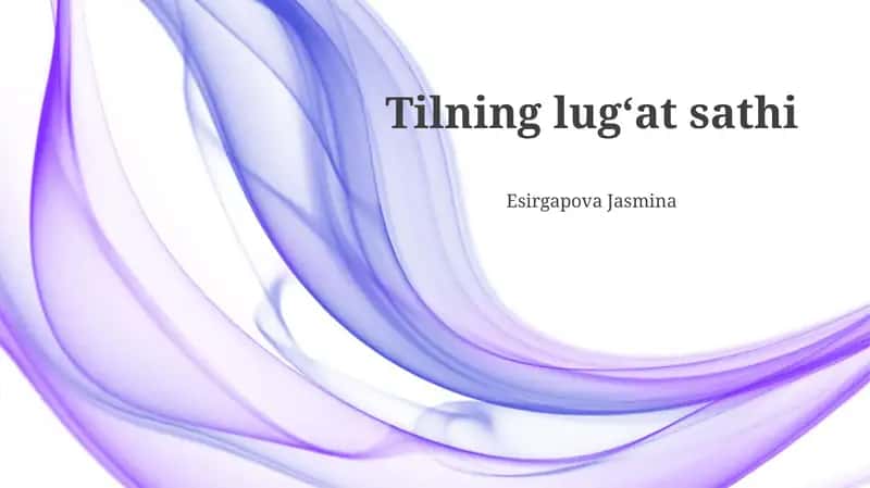 Tilning lug‘at sathi