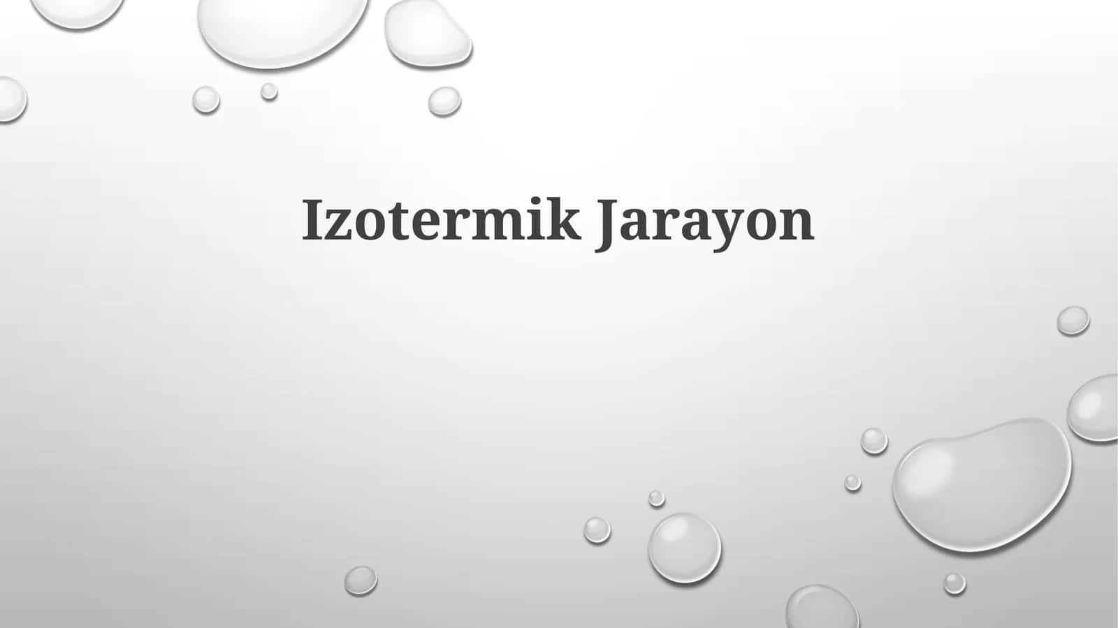 Izotermik Jarayon