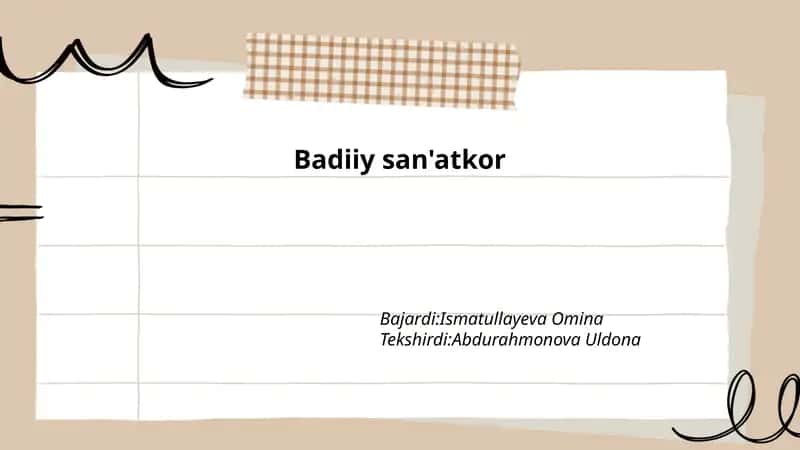 Badiiy san'atkor