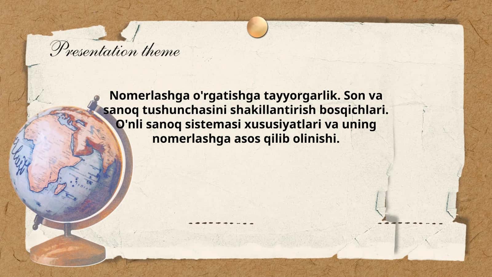 Nomerlashga o'rgatishga tayyorgarlik. Son va sanoq tushunchasini shakillantirish bosqichlari. O'nli sanoq sistemasi xususiyatlari va uning nomerlashga asos qilib olinishi