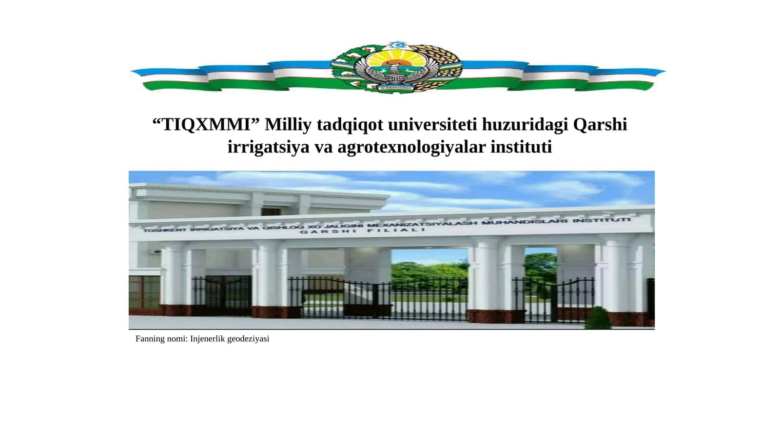 Injenerlik geodeziyasi