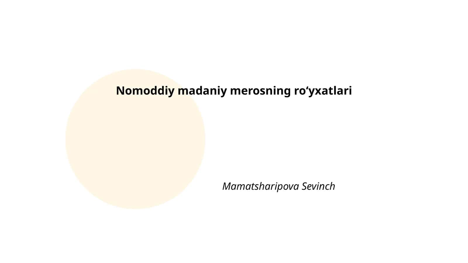 Nomoddiy madaniy merosning roʻyxatlari