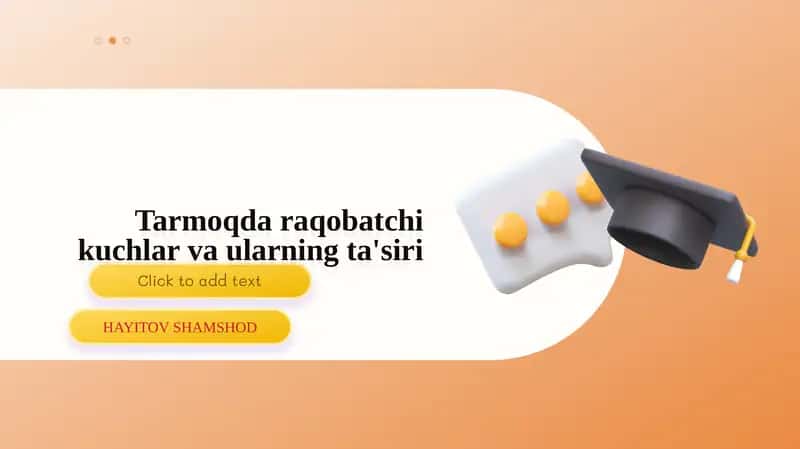 Tarmoqda raqobatchi kuchlar va ularning ta'siri