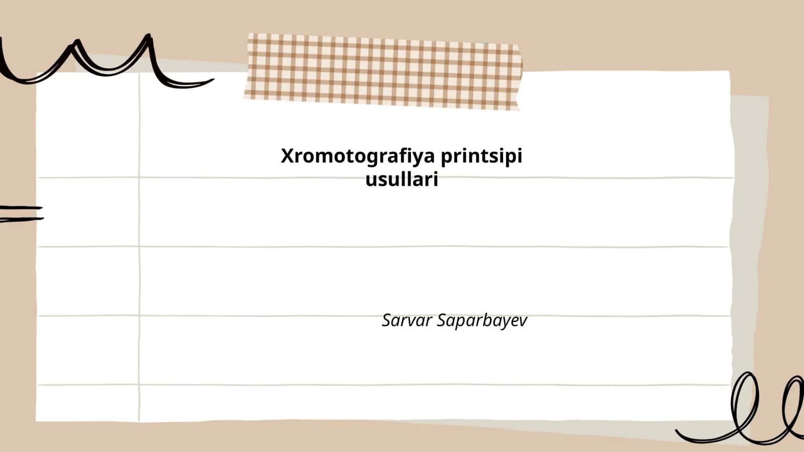 Xromotografiya printsipi usullari