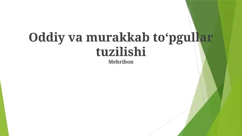 Sodda Catkin: Tuzuilishi va Misollar