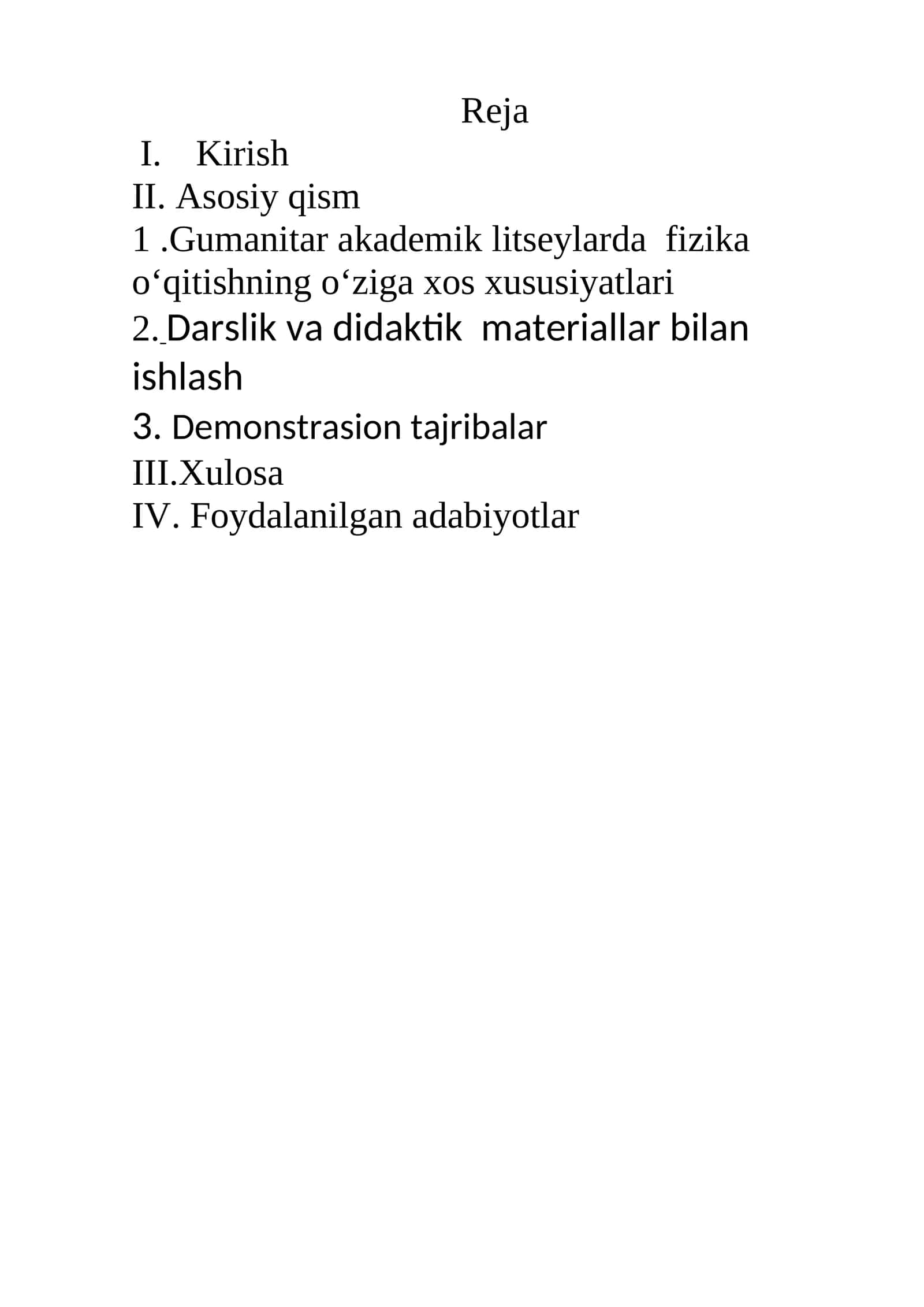 Gumanitar akademik litseylarda fizika o‘qitishning o‘ziga xos xususiyatlari