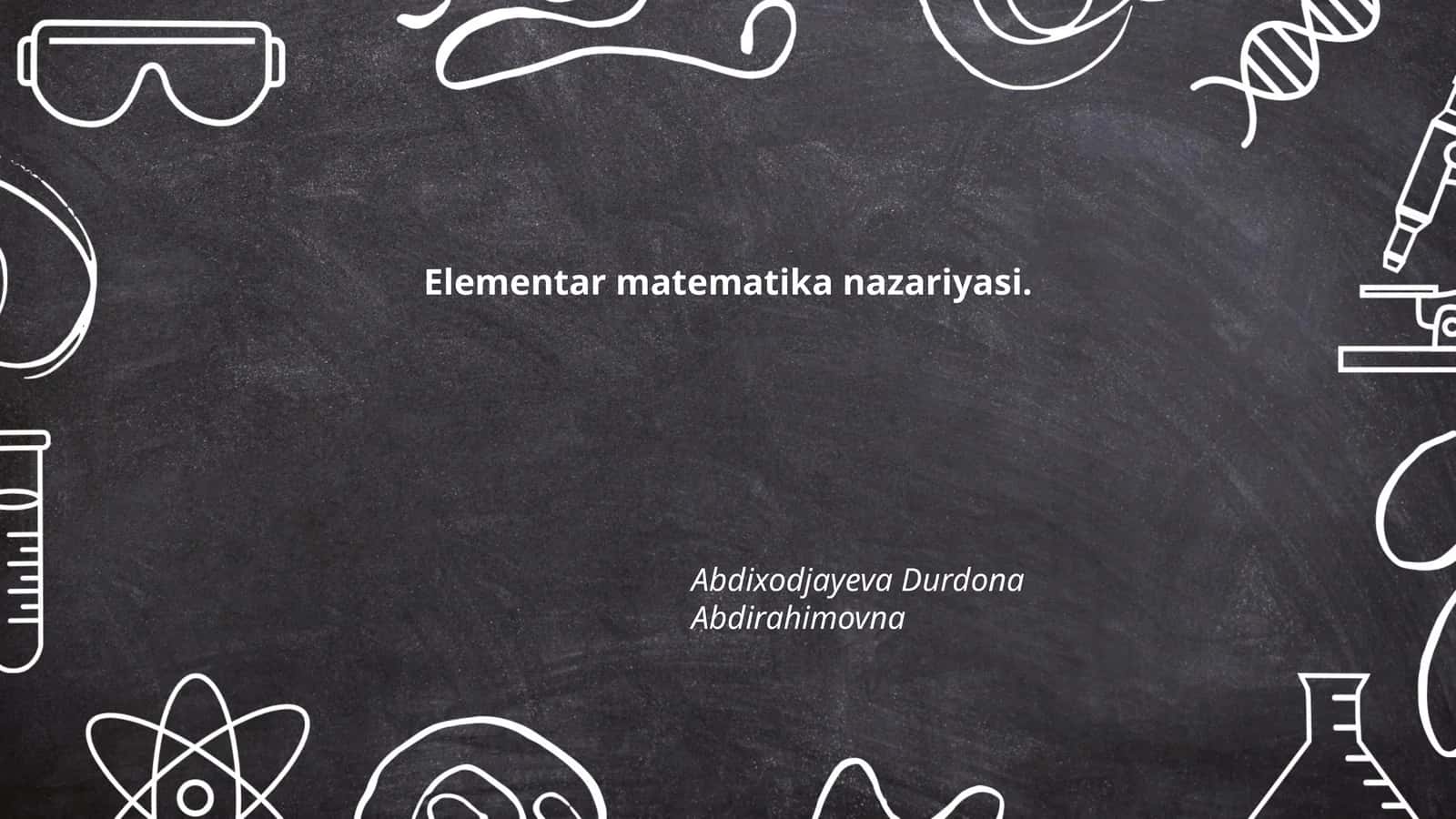 Elementar matematika nazariyasi
