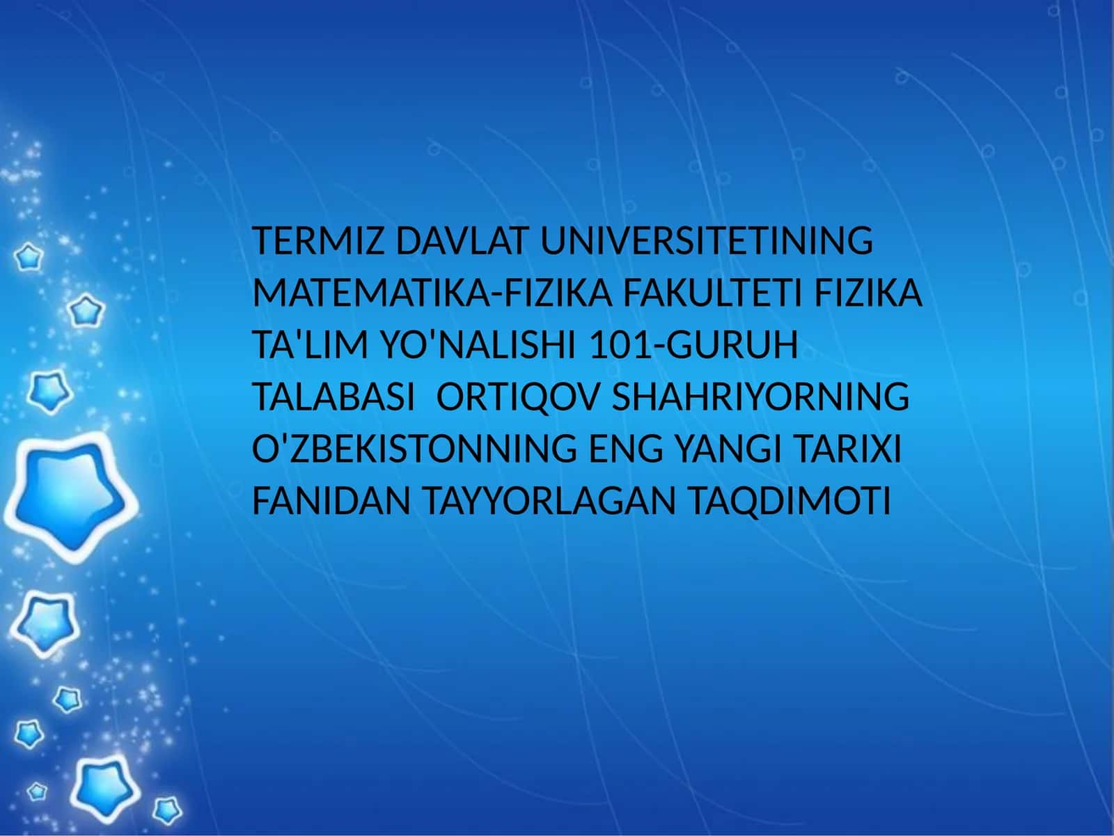FIZIKA TA'LIMI