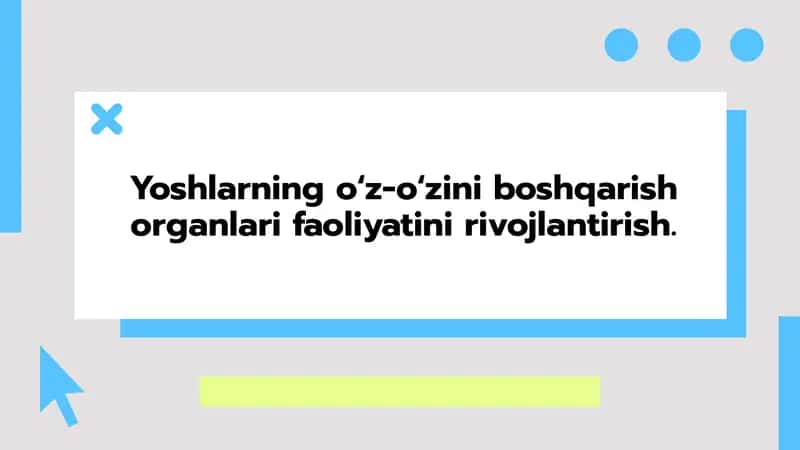 Yoshlarning o‘z-o‘zini boshqarish organlari