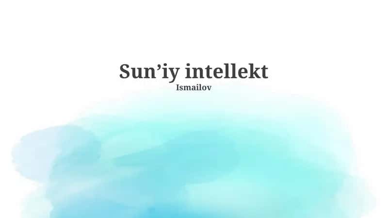 Sun'iy intellekt