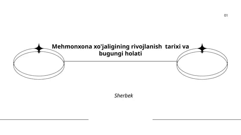 Mehmonxona xo'jaligining rivojlanish tarixi va bugungi holati