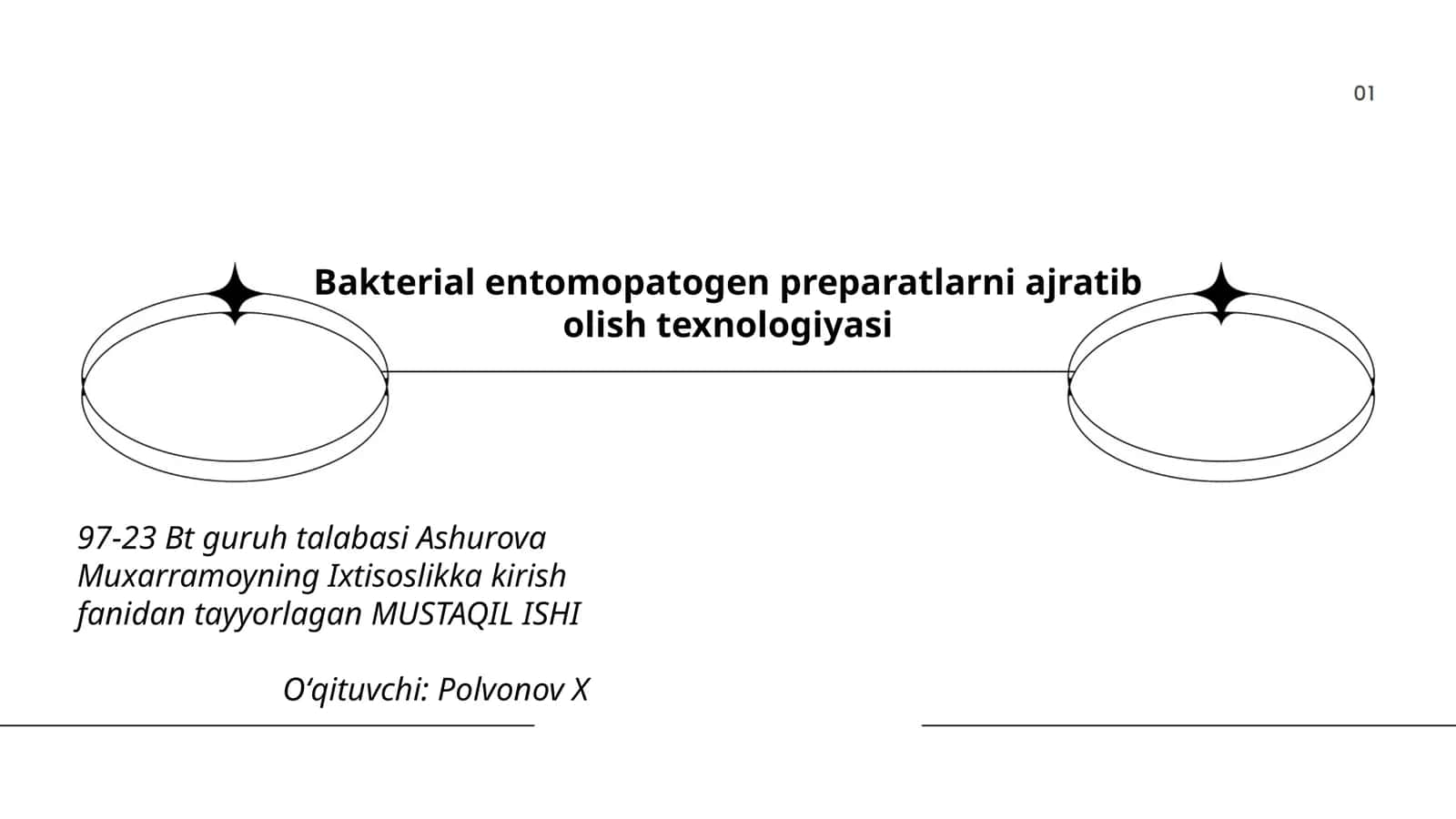 Bakterial entomopatogen preparatlarni ajratib olish texnologiyasi