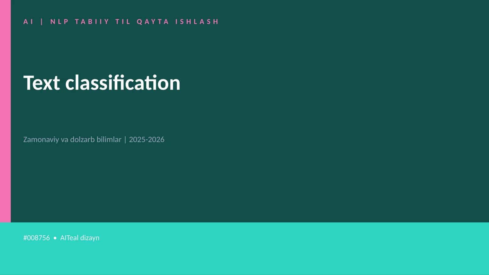 AI | NLP TABIIY TIL QAYTA ISHLASH