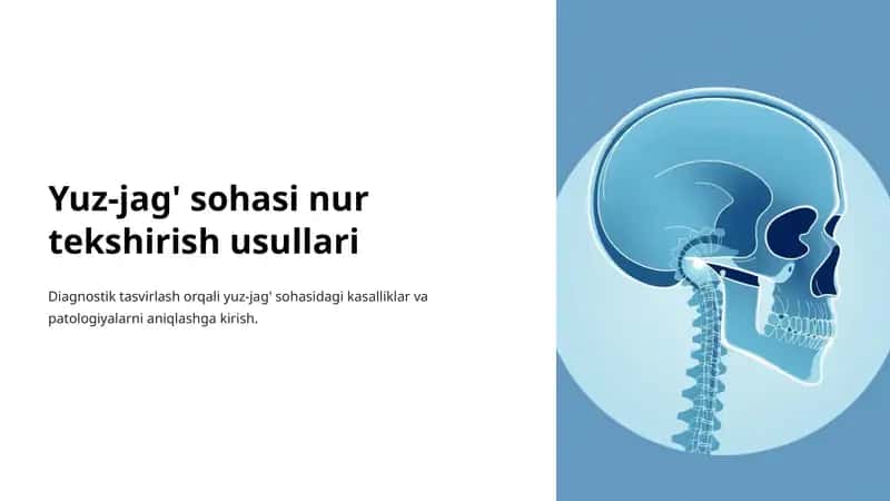 Yuz-jag' sohasi nur tekshirish usullari