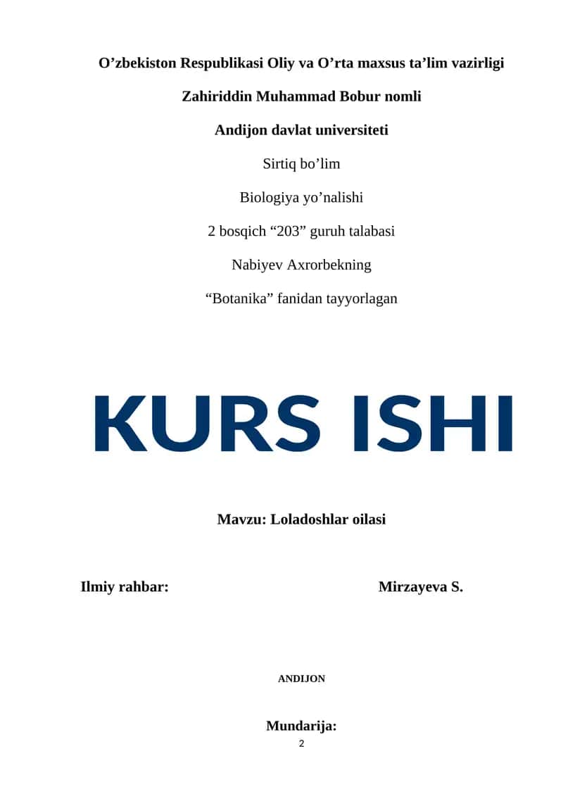 Loladoshlar oilasi