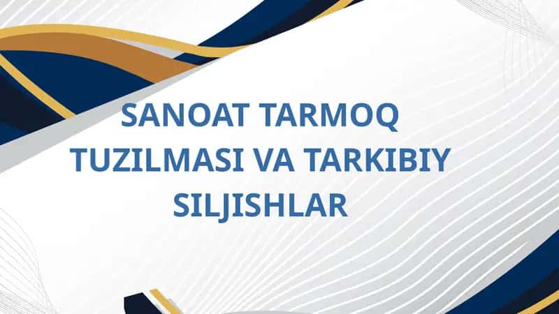 SANOAT TARMOQ TUZILMASI VA TARKIBIY SILJISHLAR