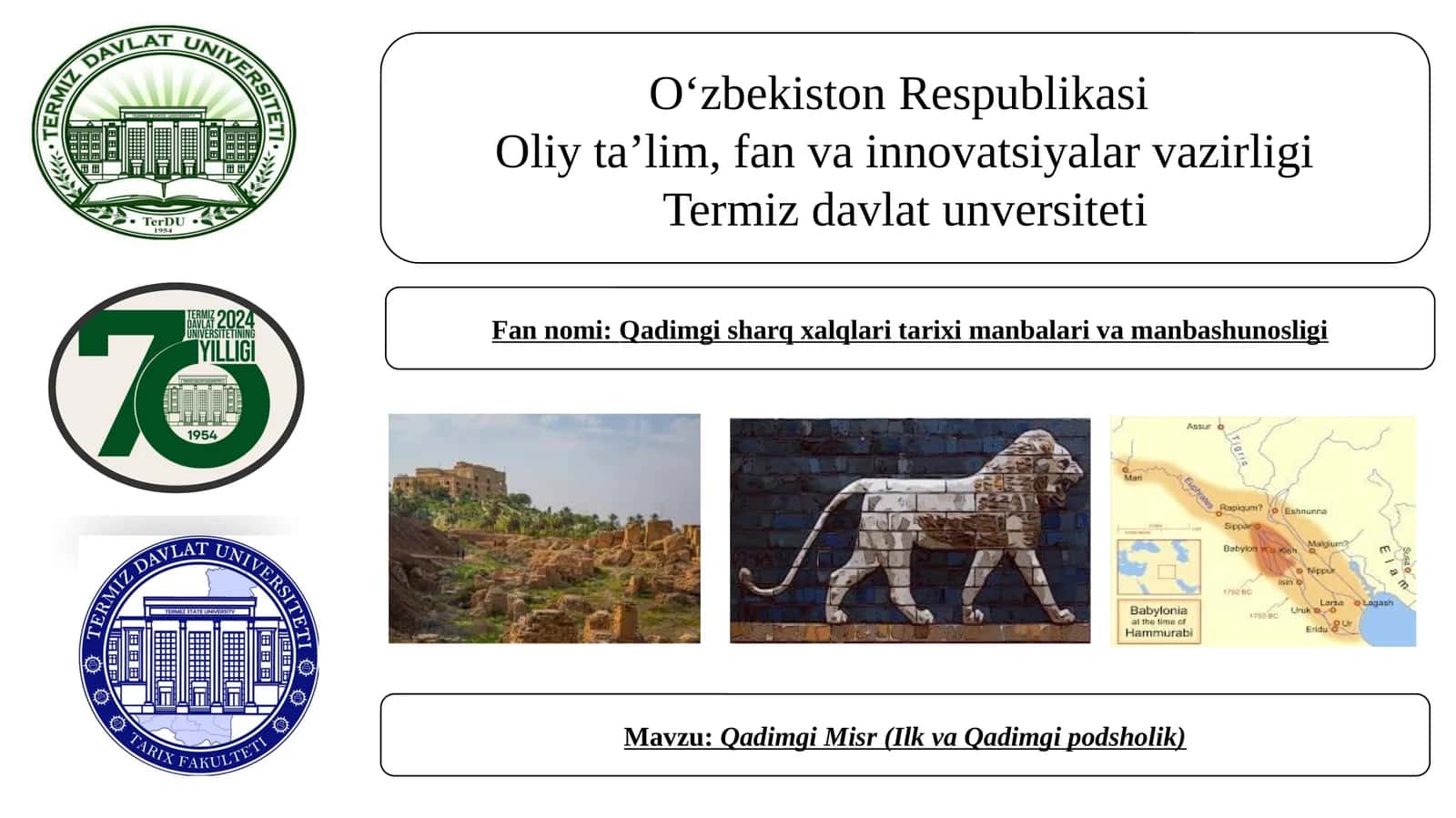 Qadimgi Misr (Ilk va Qadimgi podsholik)