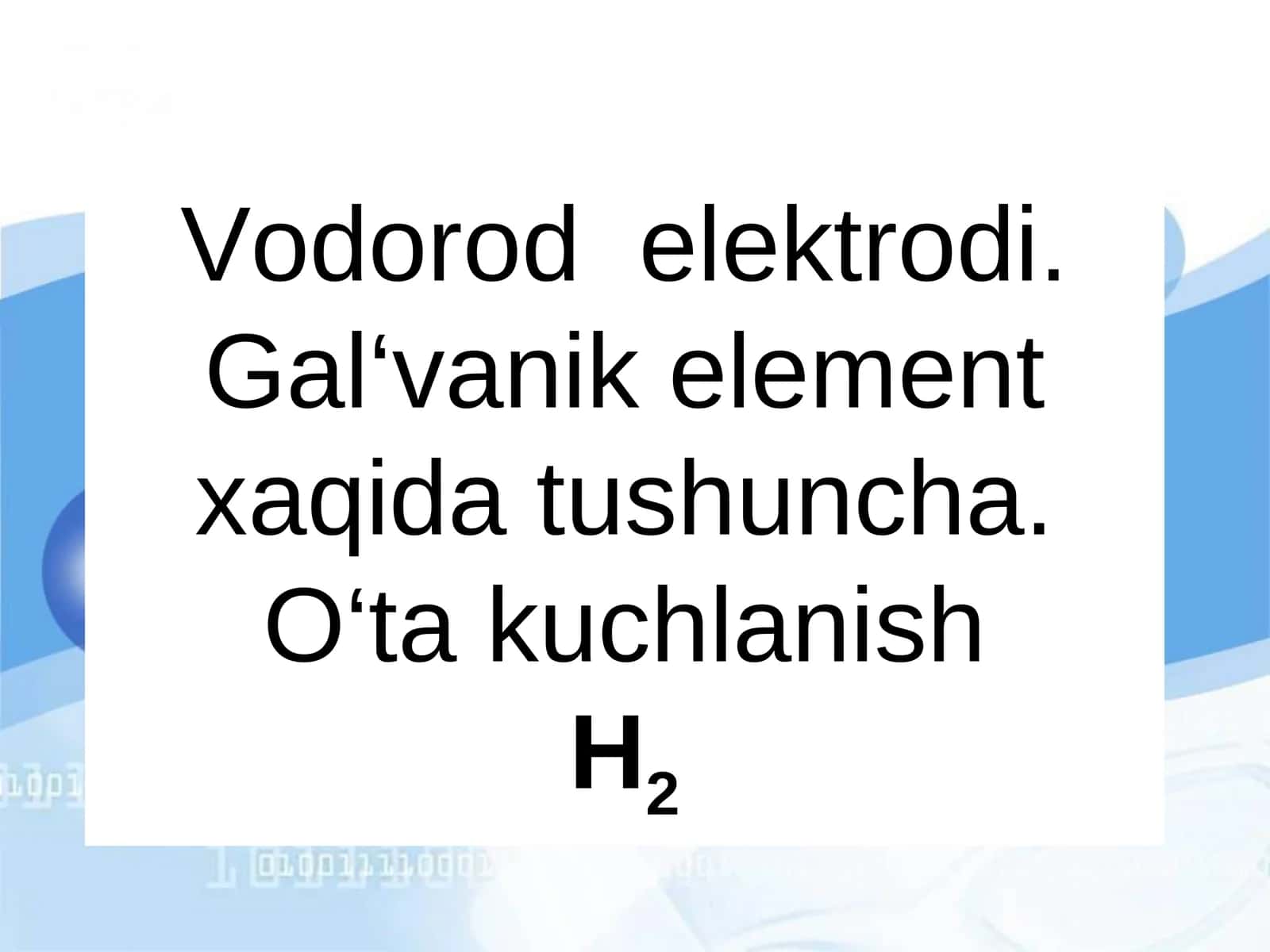 Vodorod elektrodi