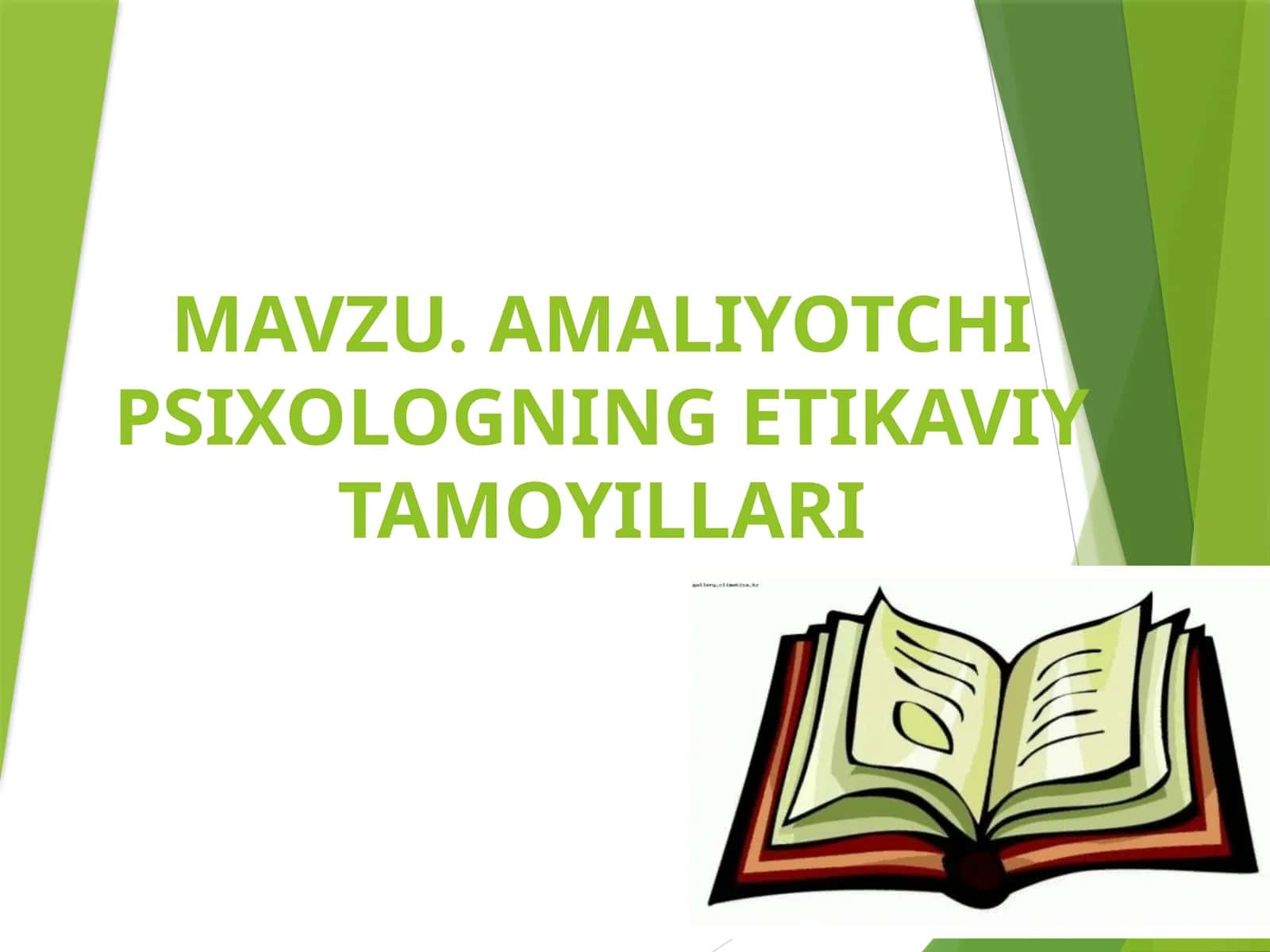AMALIYOTCHIPSIXOLOGNING ETIKAVIY TAMOYILLARI