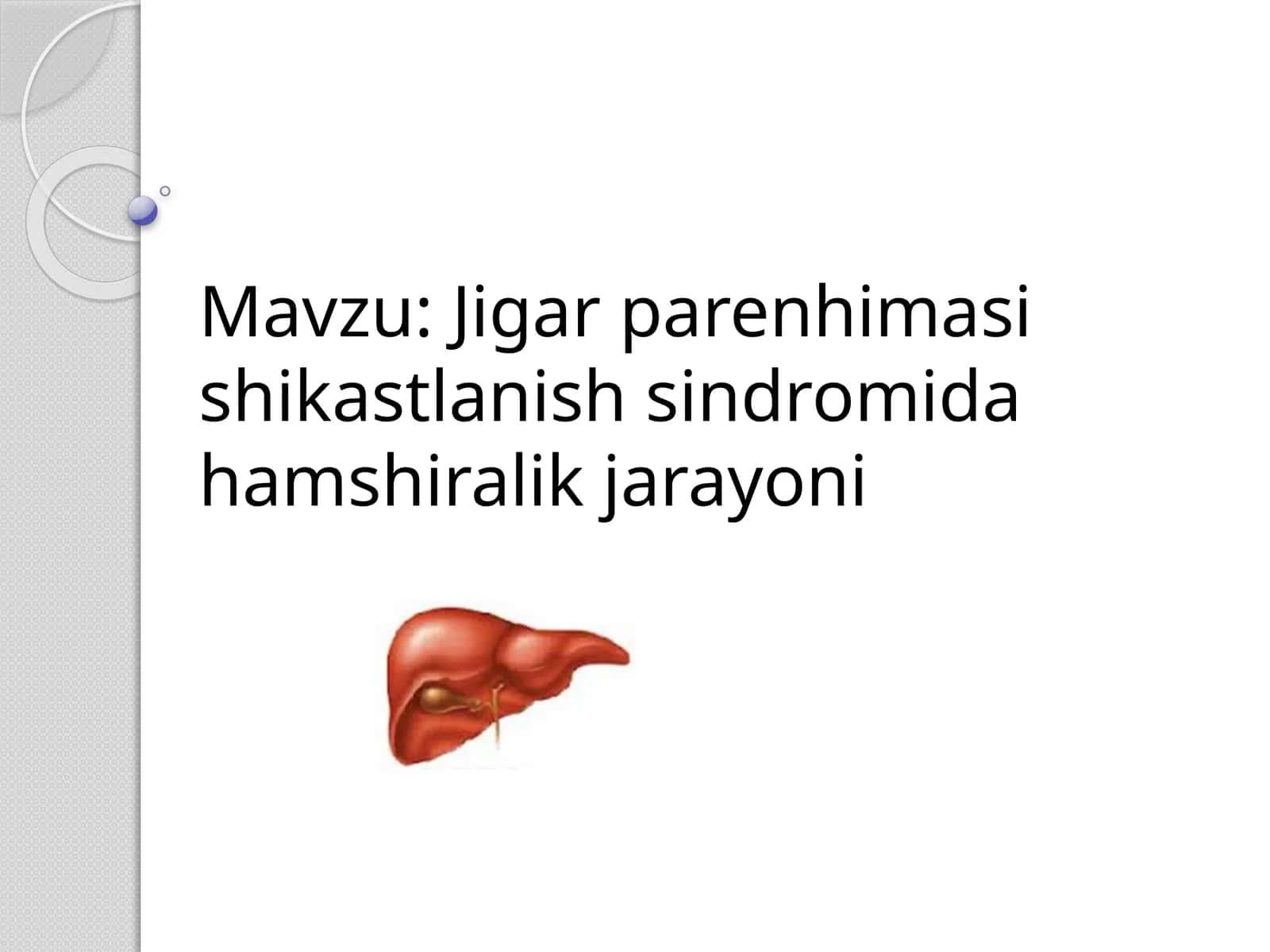 Jigar parenhimasi shikastlanish sindromi