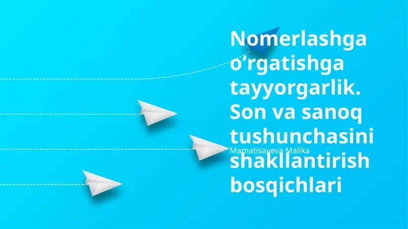 Nomerlashga oʻrgatishga tayyorgarlik