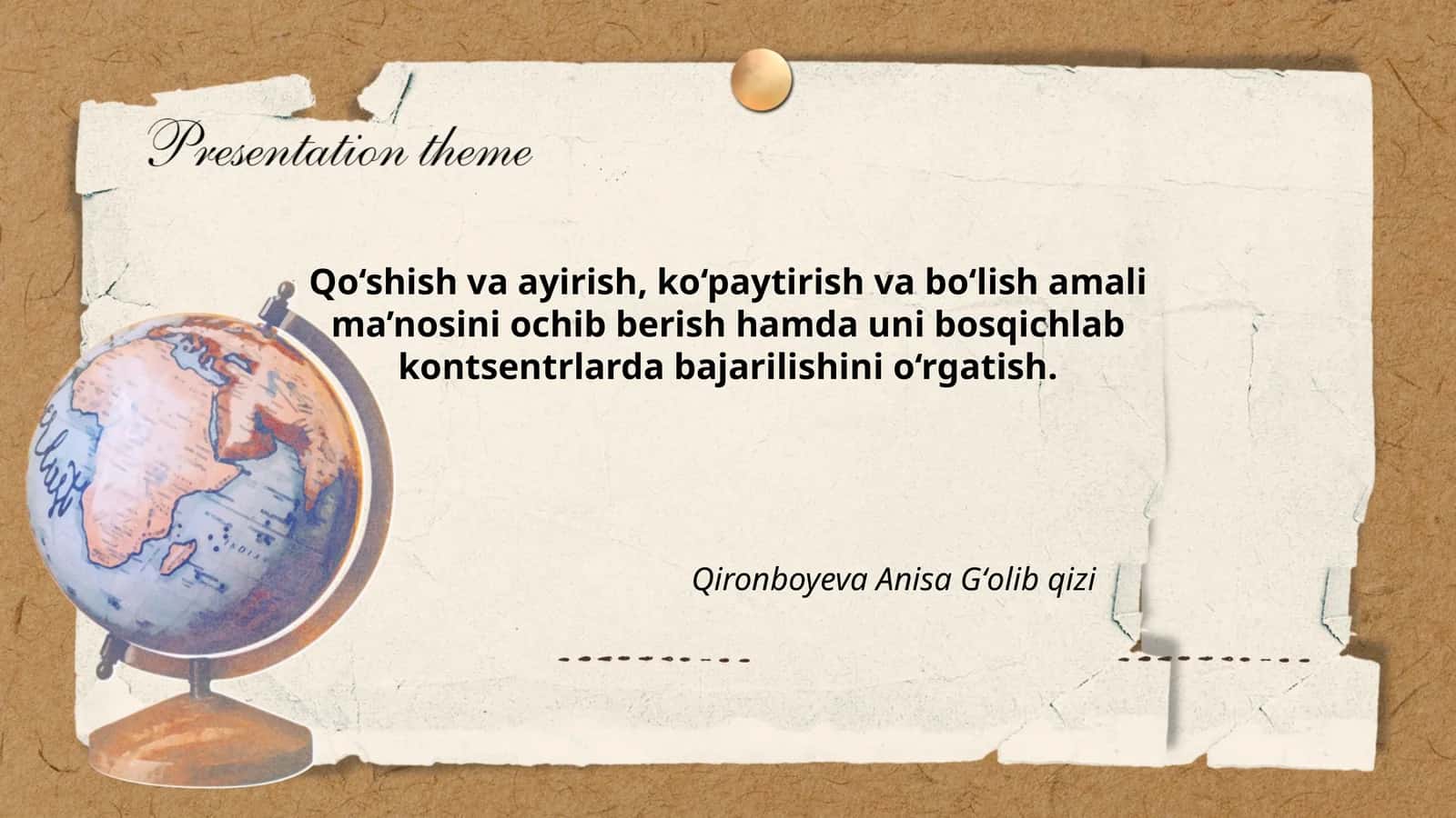 Qo‘shish va ayirish, ko‘paytirish va bo‘lish amali ma’nosini ochib berish hamda uni bosqichlab kontsentrlarda bajarilishini o‘rgatish
