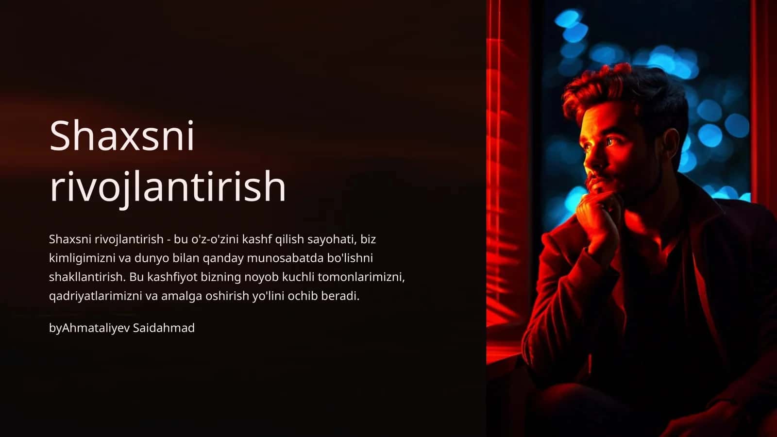 Shaxsni rivojlantirish