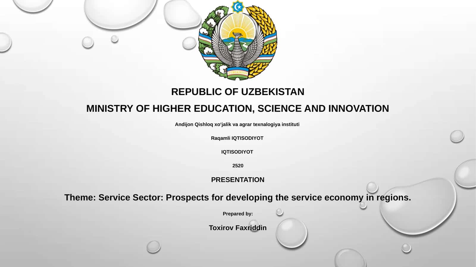Service Sector: Prospects for developing the service economy in regions.