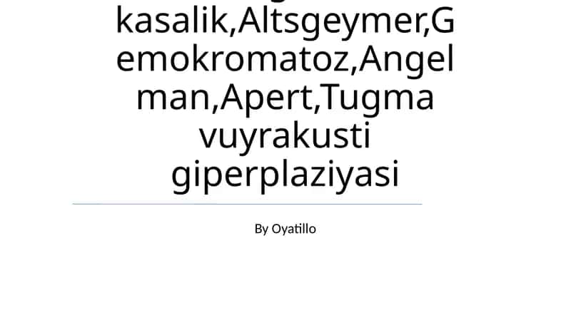 Tug'ma Buyrak Usti Bezining Giperplaziyasi