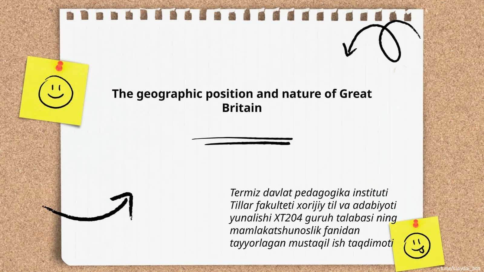 The geographic position and nature of Great Britain