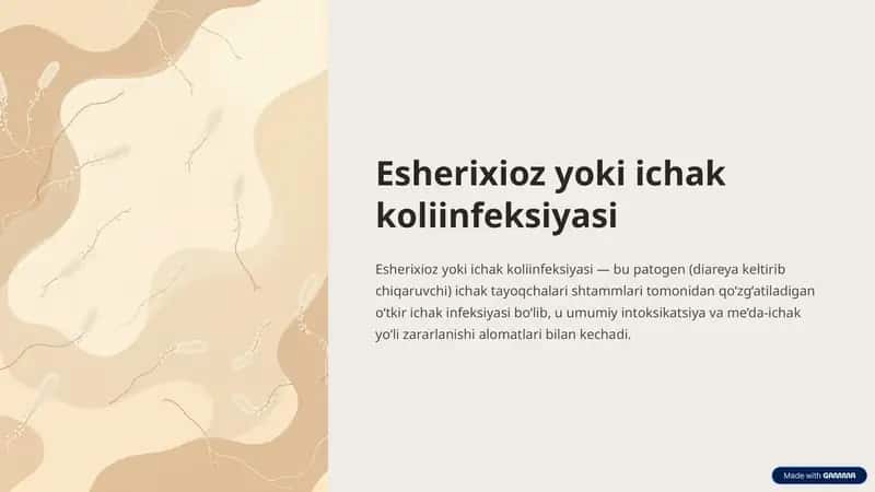Esherixioz yoki ichak koliinfeksiyasi