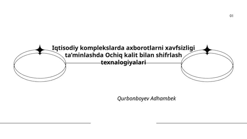 Iqtisodiy komplekslarda axborotlarni xavfsizligi ta’minlashda Ochiq kalit bilan shifrlash texnalogiyalari