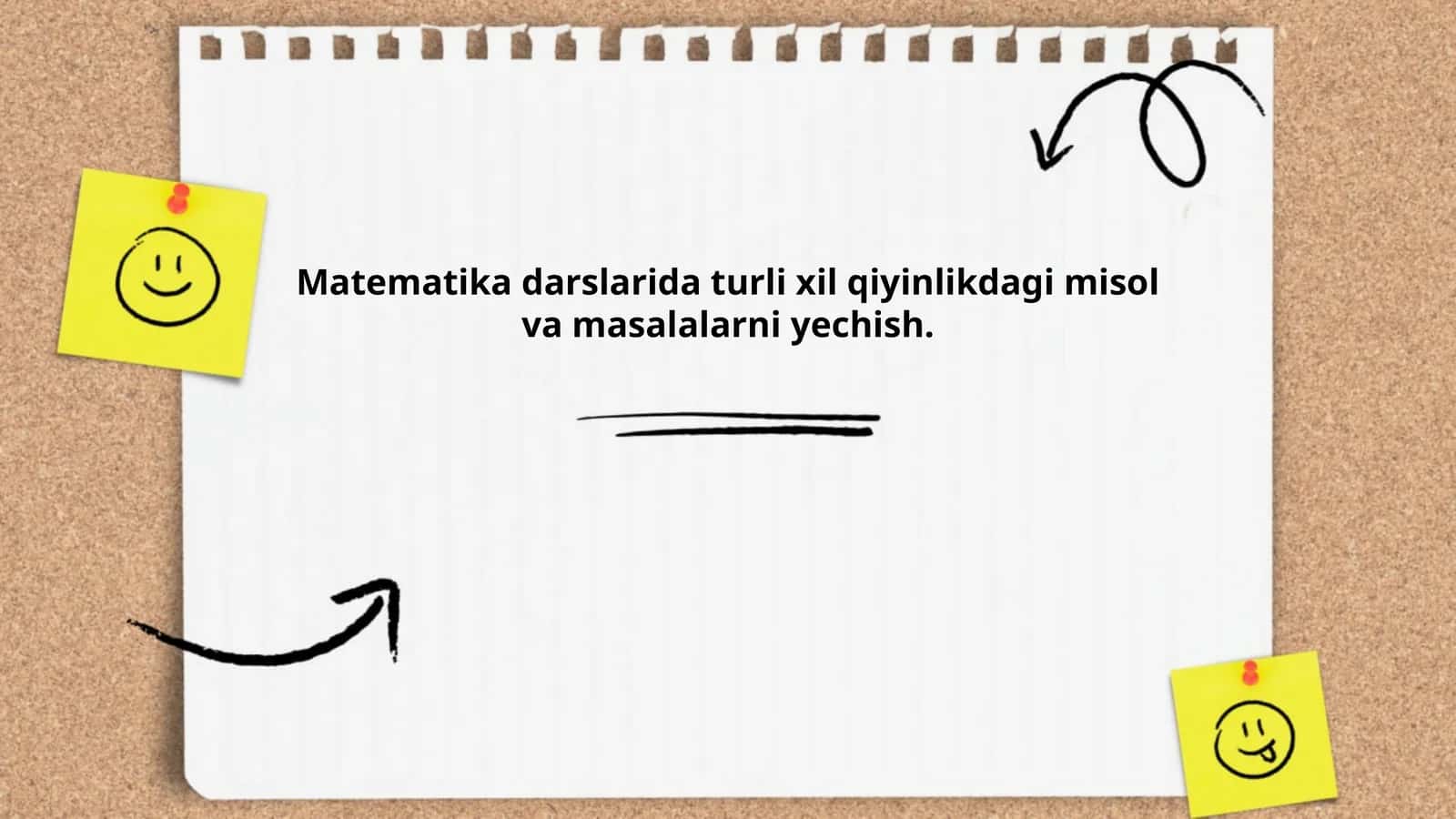 Matematika darslarida turli xil qiyinlikdagi misol va masalalarni yechish