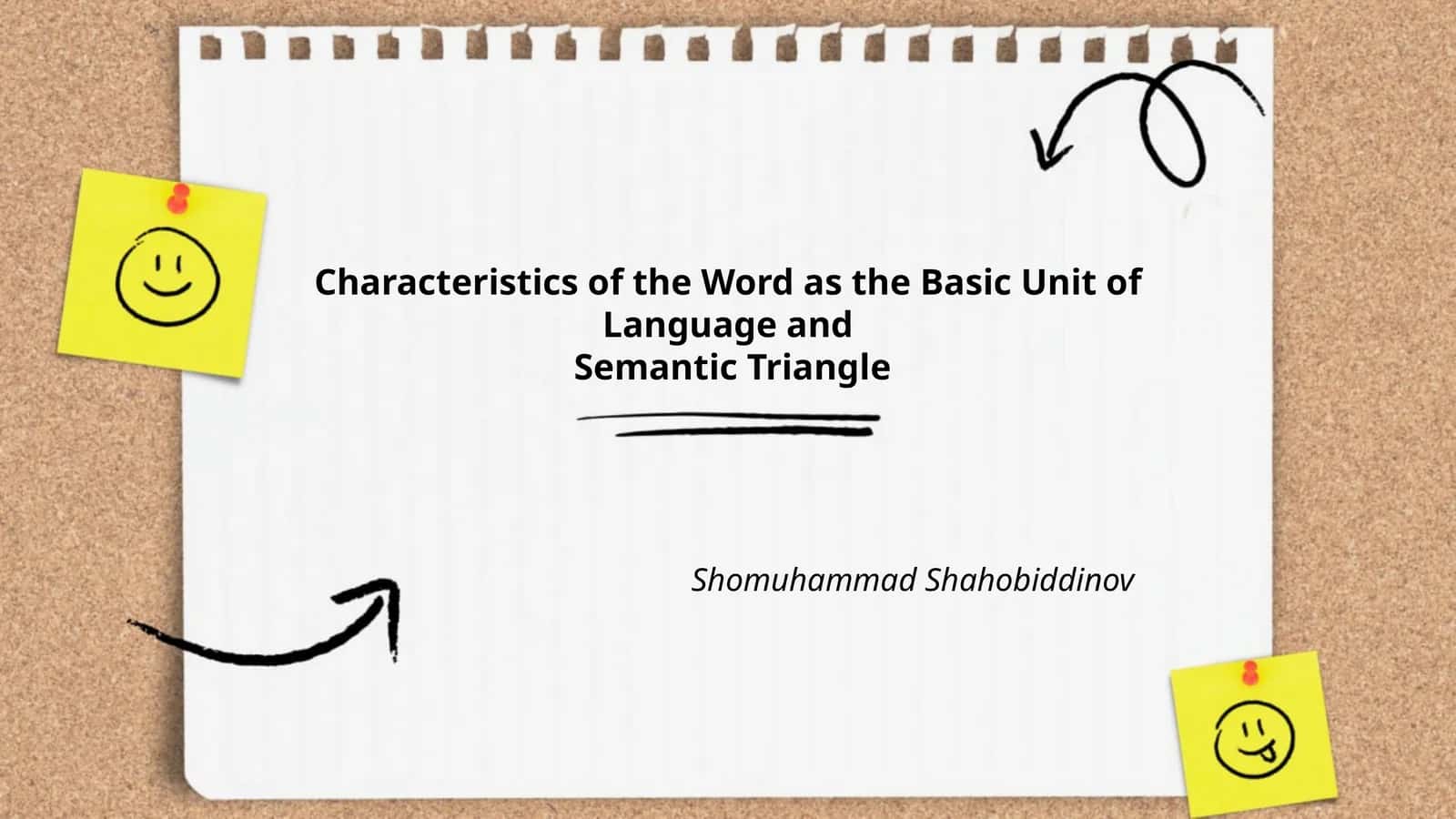 Characteristics of the Word as the Basic Unit of Language and Semantic Triangle