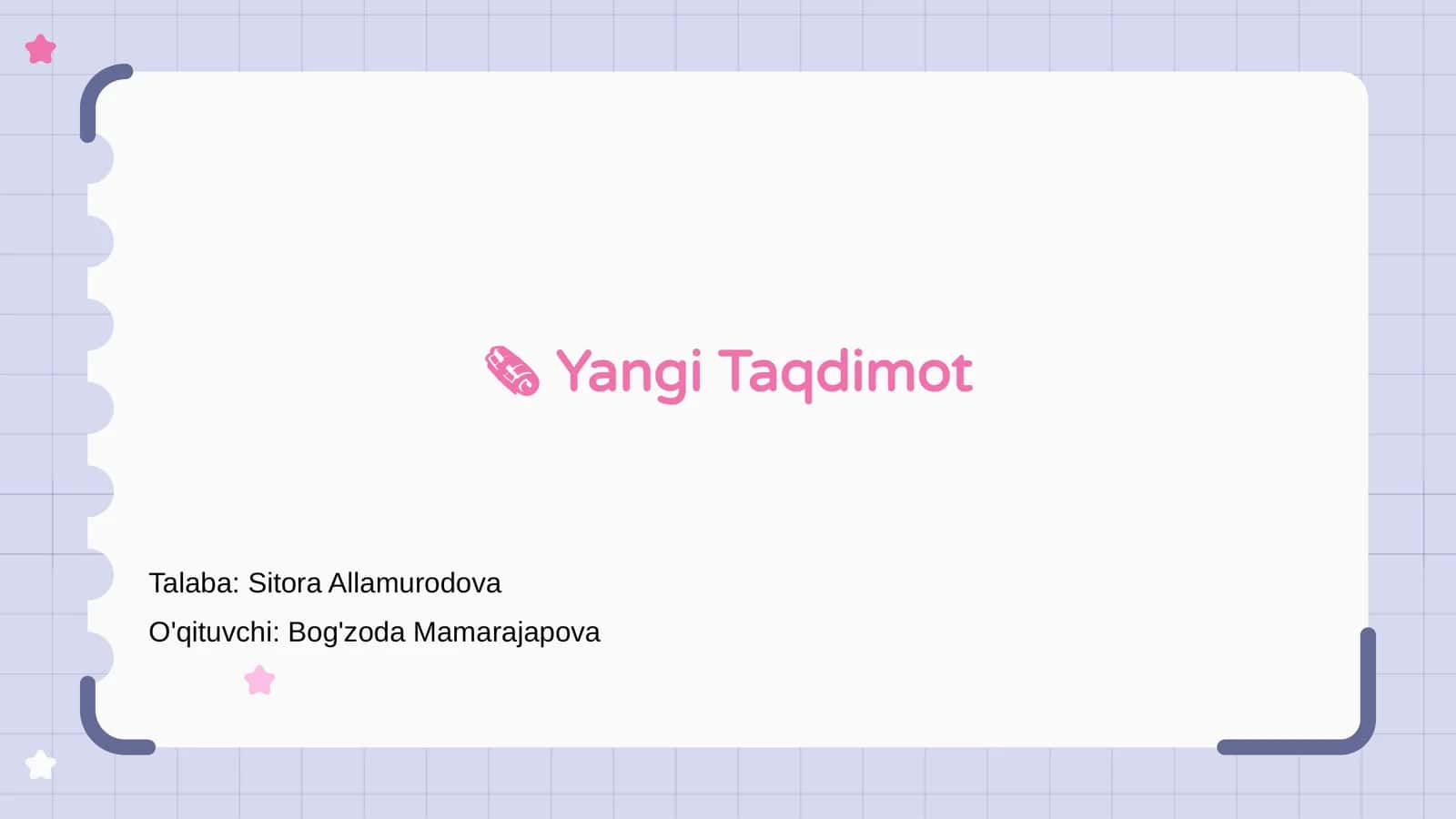Yangi Taqdimot