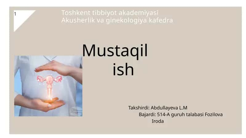 Bachadondan tashqari (ektopik) homiladorlik