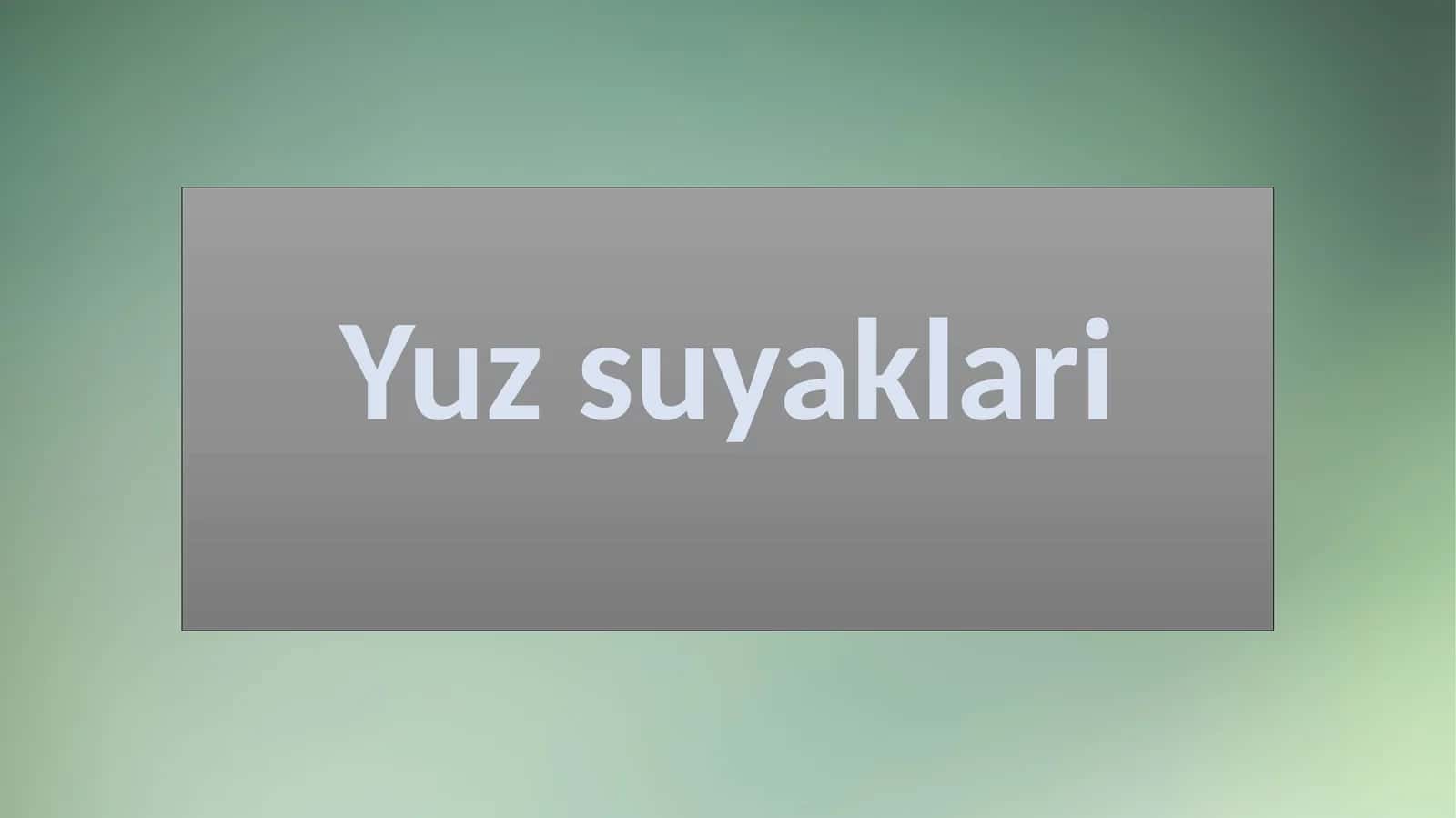 Yuzsuyaklari