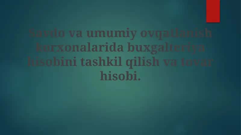 Inventarizatsiya hisobi